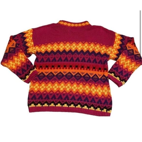 Courtney & Co. Basics Women's Pullover Sweater Long Sleeve Crewneck Orange Large - Picture 3 of 9